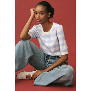 Harmon Jacquard Sweater Tee by Maeve 1x NWT
